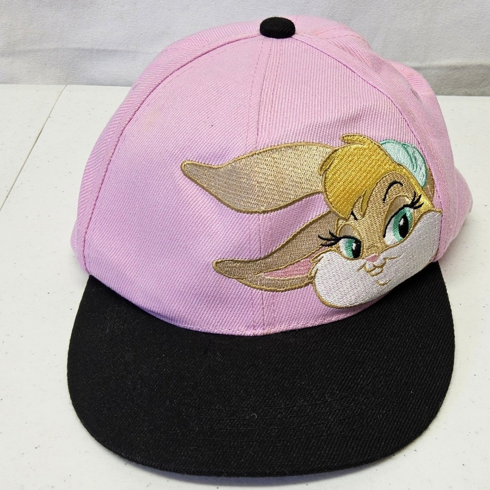 Six Flags Lola‎ Bunny Hat Women OS Pink Black Snapback Looney Tunes Space Jam